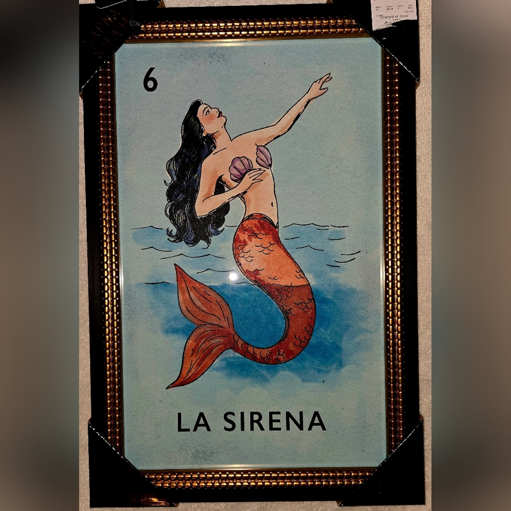 Loteria #6 La Sirena Wall Art by Sapna Shah